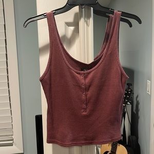 Wild Fable. Crop tank. Burgundy Brown. Size: L